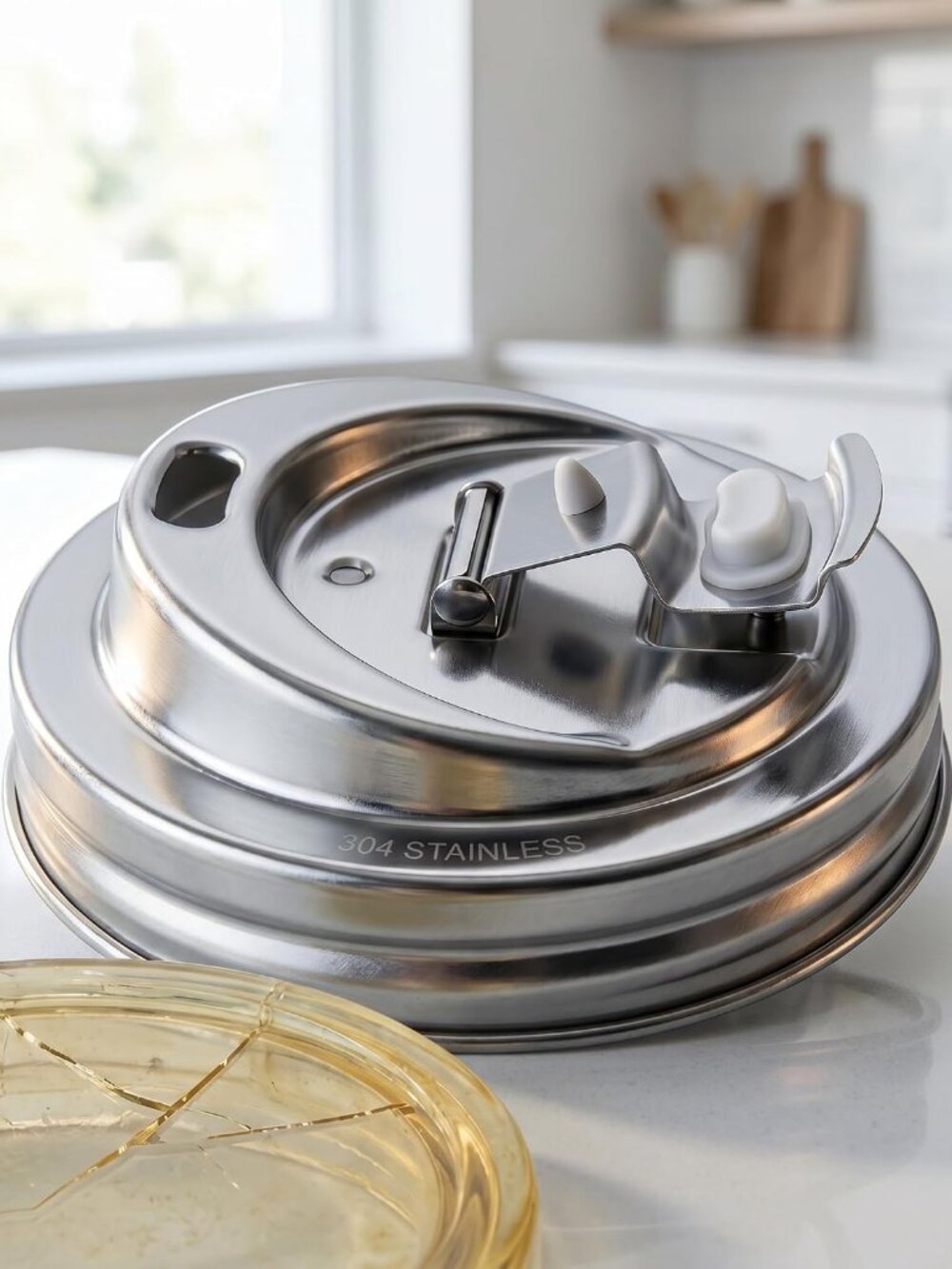 Stainless Steel Mason Jar Lid Wide Mouth - Reusable Coffee Lid(2 pcs)